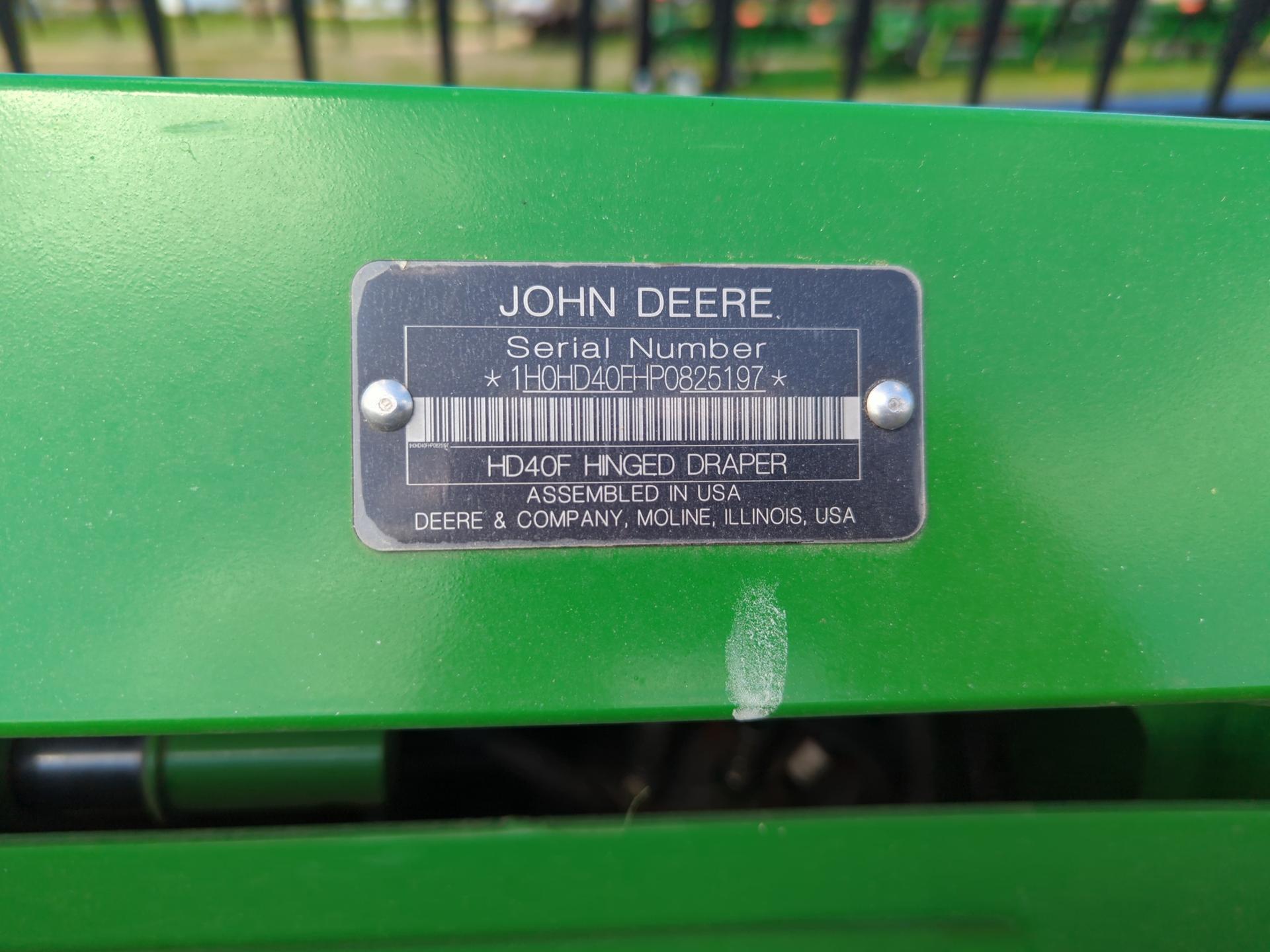 2023 John Deere HD40F