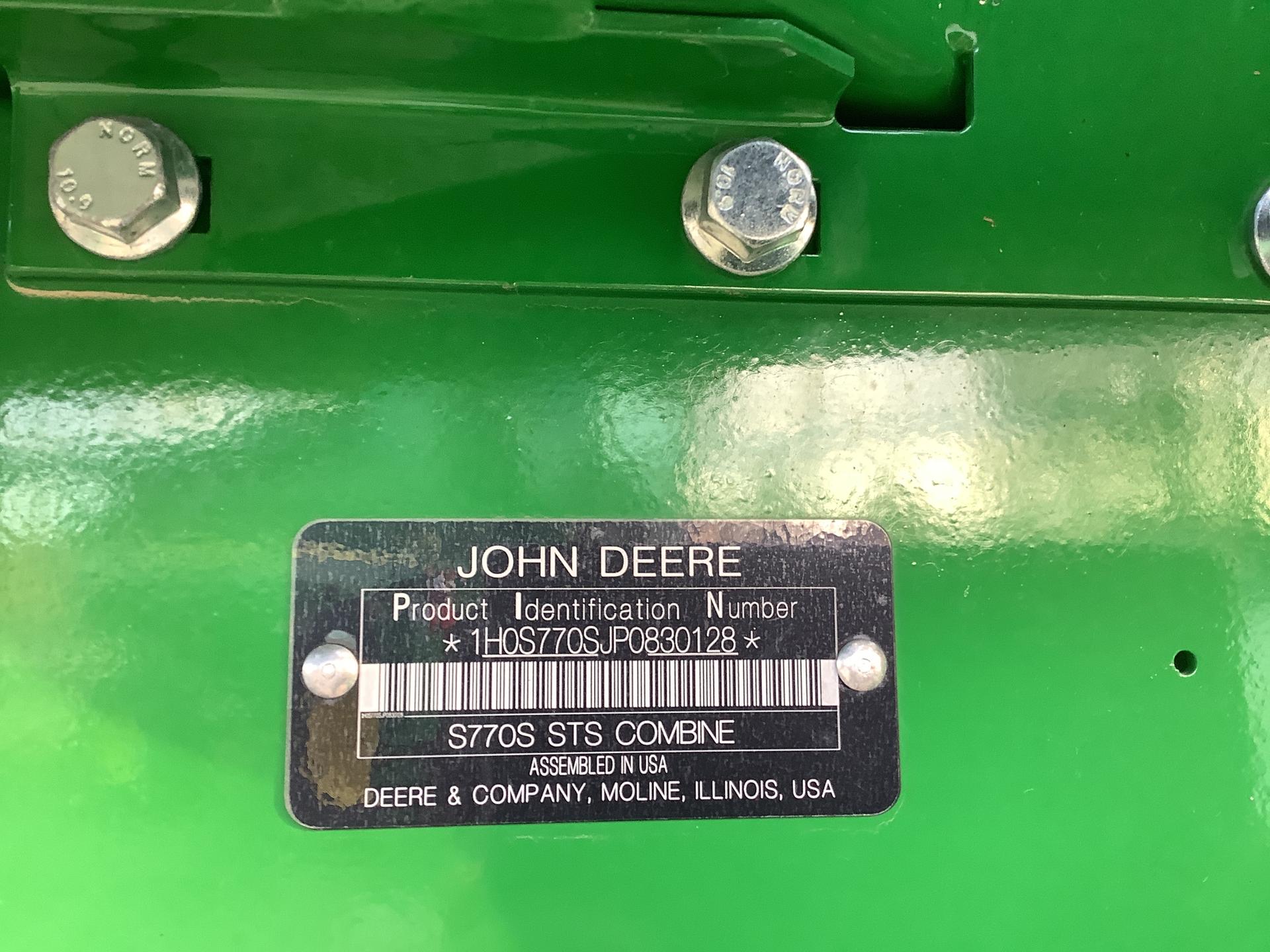 2024 John Deere S770 Image