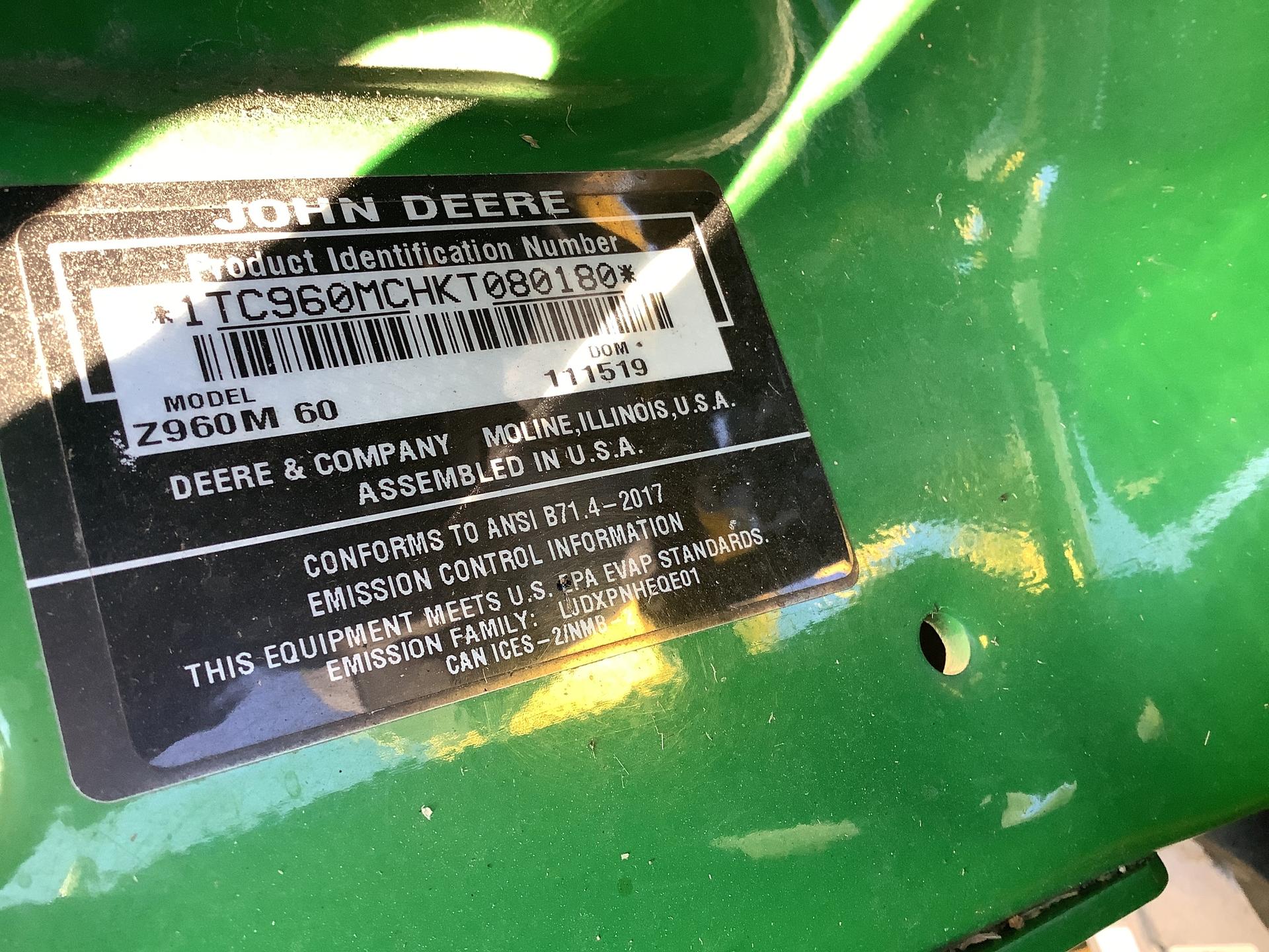 2020 John Deere Z960M