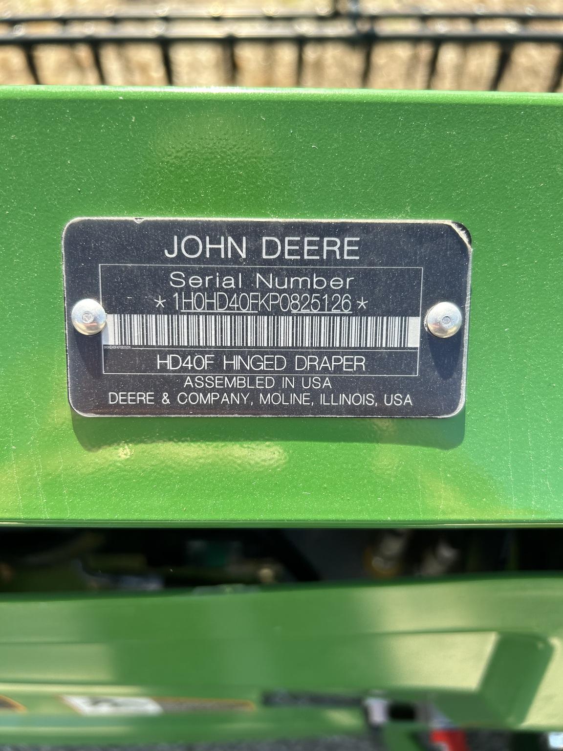 2023 John Deere HD40F