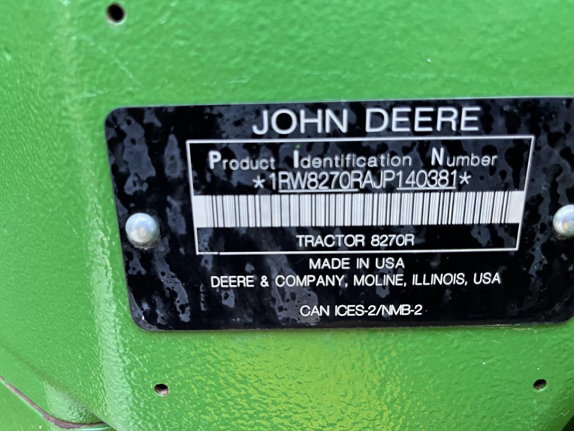 2018 John Deere 8270R