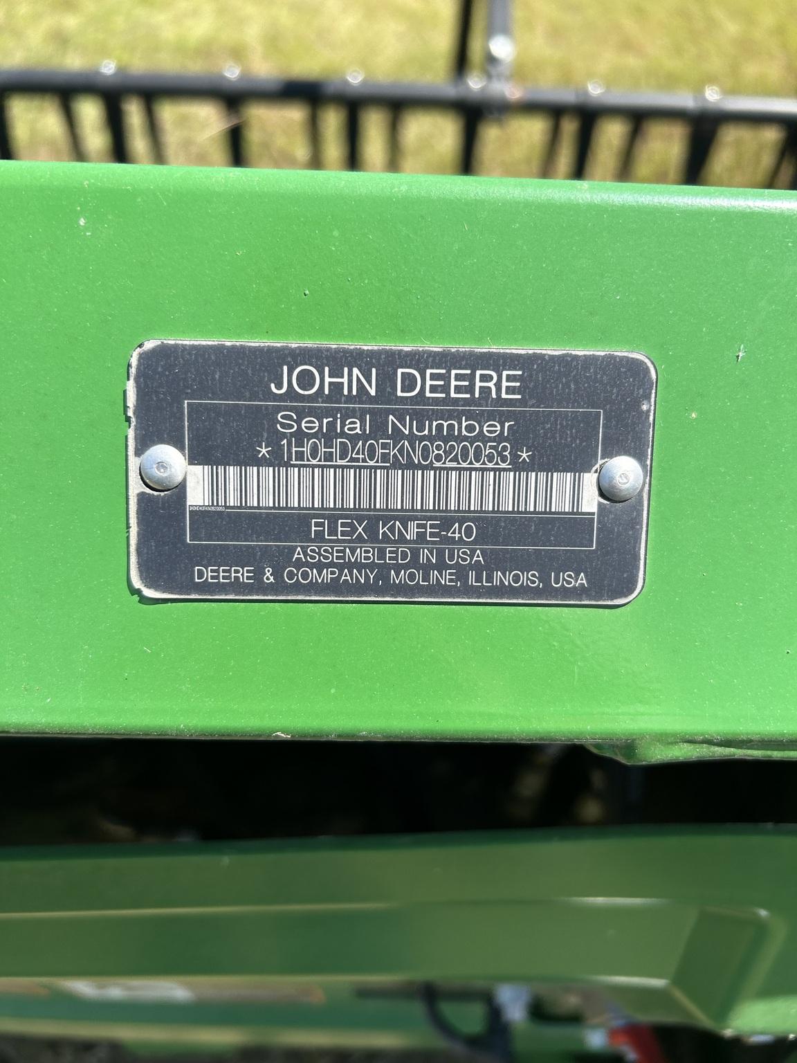 2022 John Deere HD40F