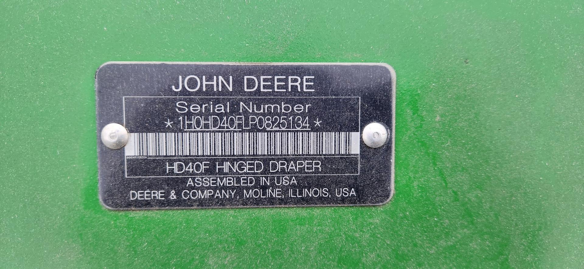 2023 John Deere HD40F