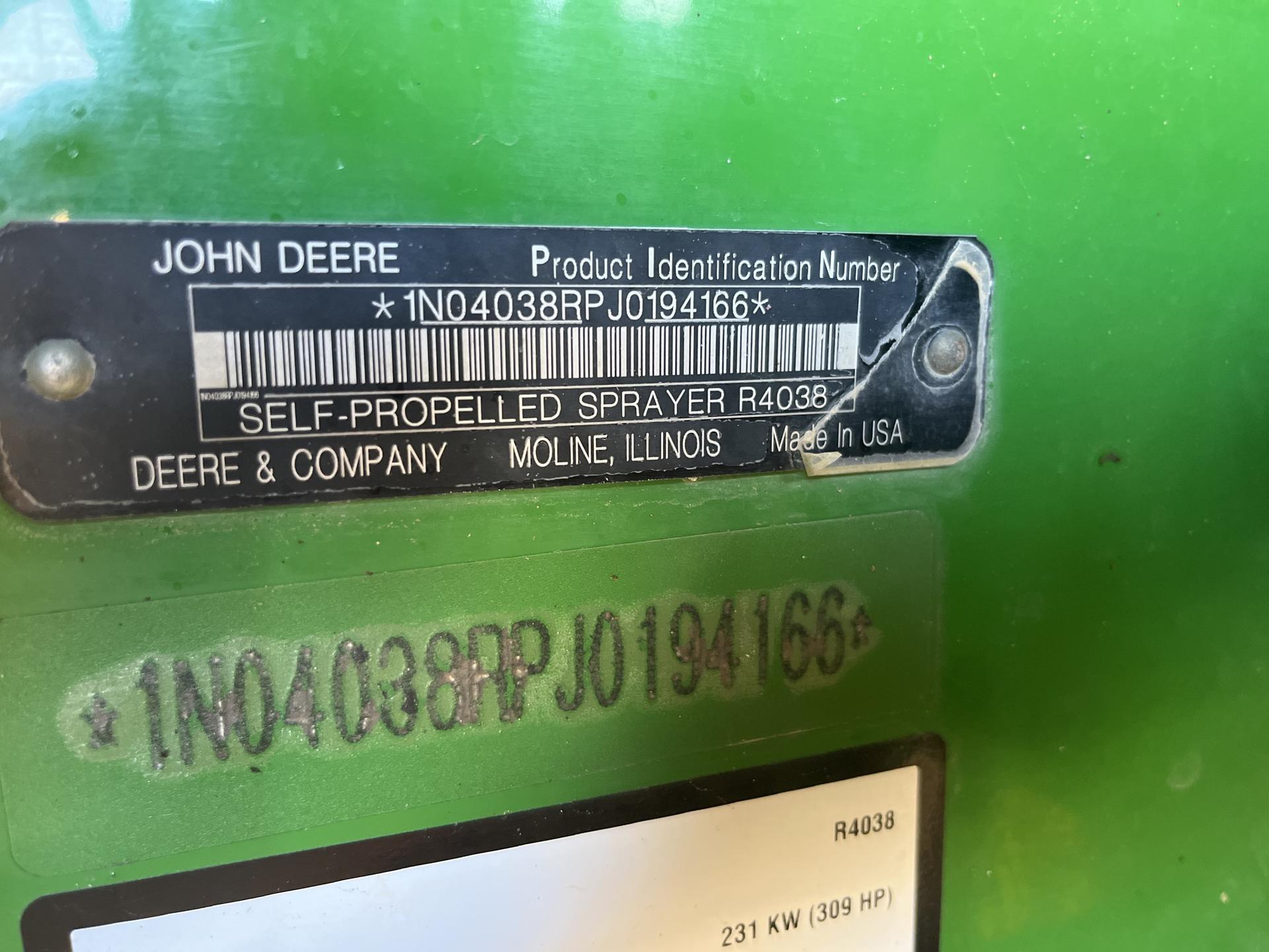 2019 John Deere R4038 Image